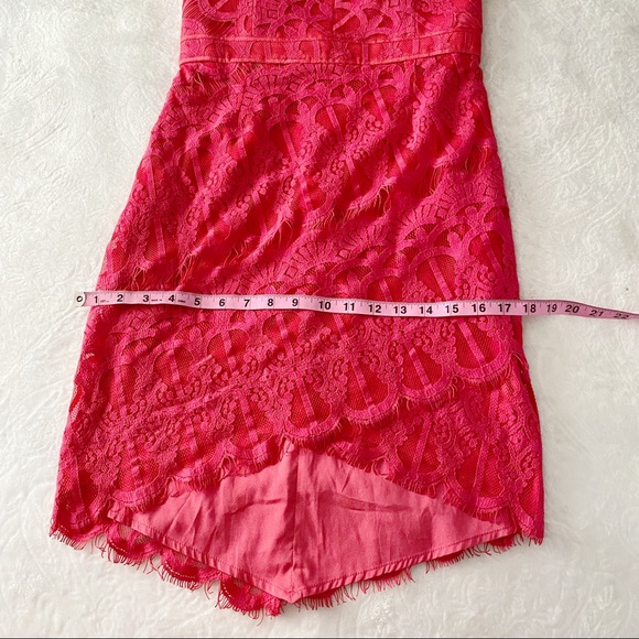 Adeyln Rae Lace Strapless Dress in Rose Pink - Picture 8 of 14